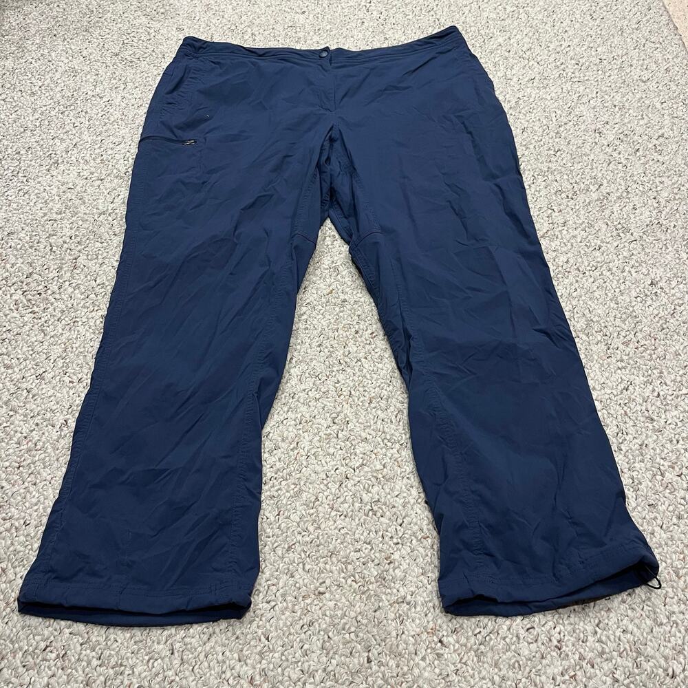 LL Bean Water Repellent Comfort Trail Pants 20W Blue Outdoor Gorpcore Hiking